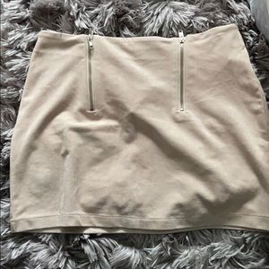 Tan suede skirt